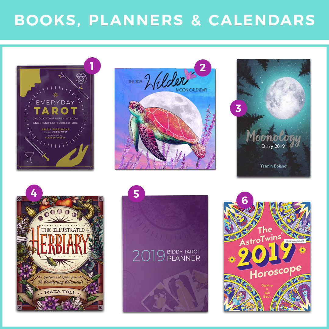 Tarot Gift Guide Books Planners and Calendars