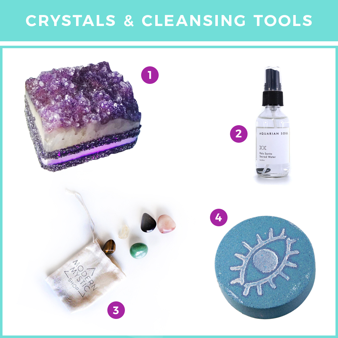 Tarot Gift Guide Crystals and Cleansing Tools