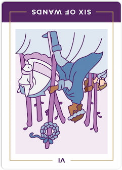 Six of Wands Reversed