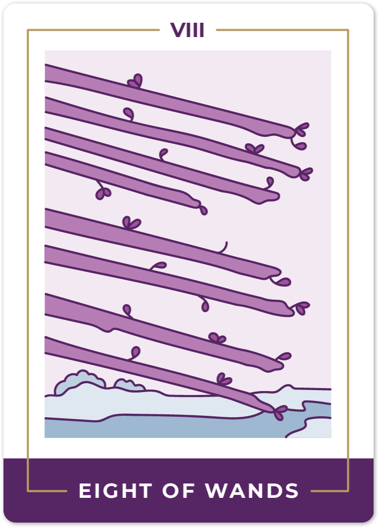 Eight of Wands Tarot Card Meanings tarot card meaning